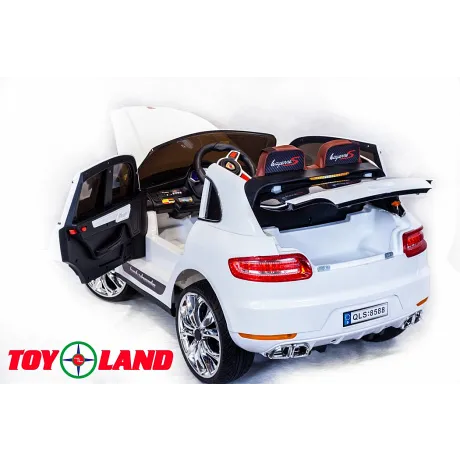 Электромобиль ToyLand Porsche Macan QLS 8588 белый - Фото 5