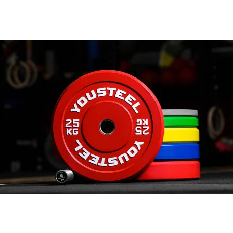 Диски для штанги каучуковые Yousteel красный 25 кг
