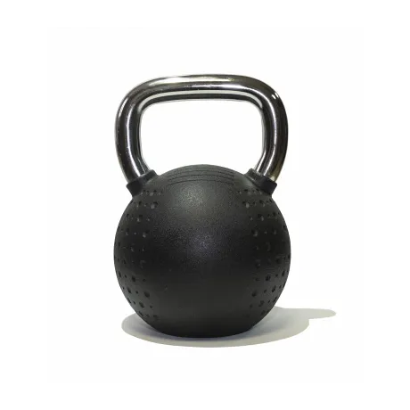 Гиря OriginalFitTools 24 кг с хромированной ручкой полиуретановая (CPU) - Фото 3