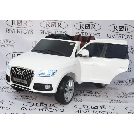 Электромобиль RiverToys AUDI Q5 White - Фото 4