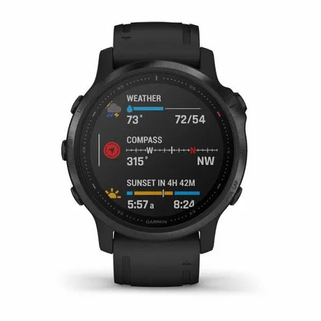Часы Garmin FENIX 6S Pro черный с черным ремешком - Фото 9