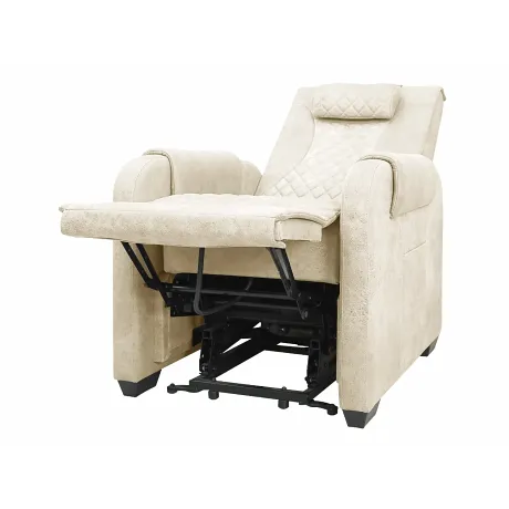 Массажное кресло реклайнер с подъемом FUJIMO LOUNGE UP F7003 ULFL Айвори (Orlando 1) - Фото 14