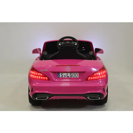 Электромобиль RiverToys MERCEDES-BENZ SL500 (розовый) - Фото 8