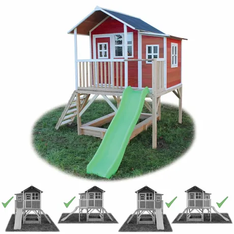 Игровой дом Exit Toys с горкой 550 красный - Фото 4