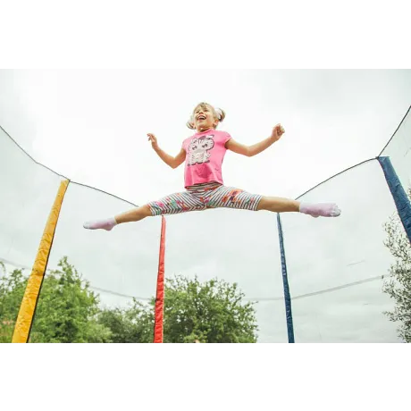 Батут Sundays Acrobat-D252 (с сеткой, разноцветный) - Фото 2