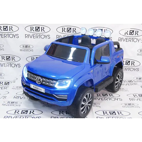 Электромобиль RiverToys VOLKSWAGEN-AMAROK-M999MM Blue - Фото 25