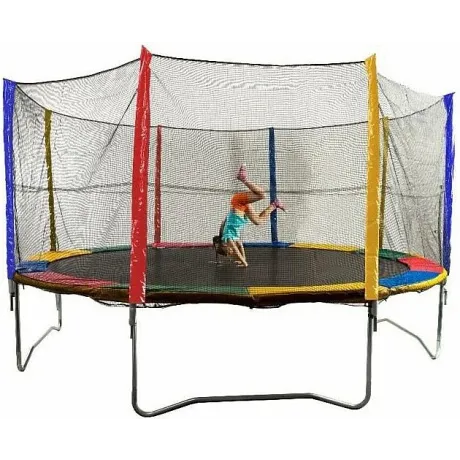 Батут Sundays Acrobat-D490 (с сеткой, разноцветный)