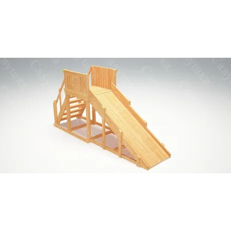 Зимняя деревянная горка Савушка "Зима wood-2"