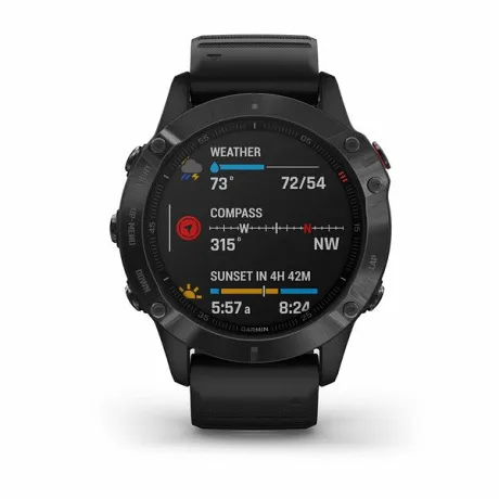 Часы Garmin FENIX 6 Pro черный с черным ремешком - Фото 10