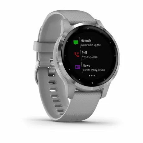 Смарт-часы с GPS Garmin VIVOACTIVE 4S серые с серебристым безелем - Фото 3