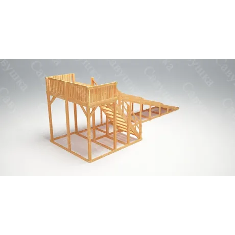 Зимняя деревянная горка Савушка "Зима wood-6" - Фото 4