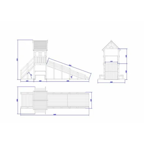 Зимняя деревянная заливная горка "Выше всех" Теремок 1, масло - Фото 6