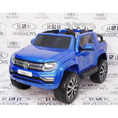 Электромобиль RiverToys VOLKSWAGEN-AMAROK-M999MM Blue - Фото 23