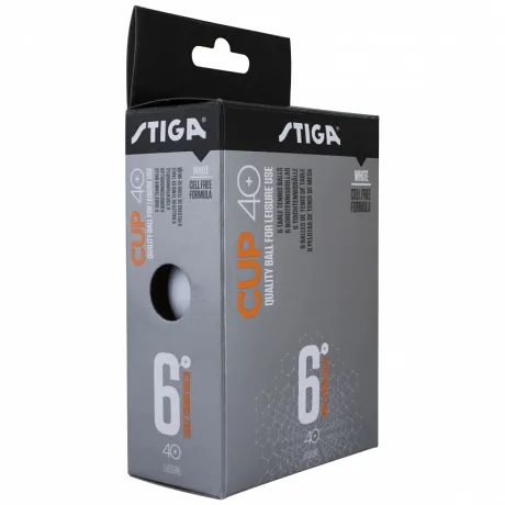 Мячи STIGA CUP ABS белые (6 шт)