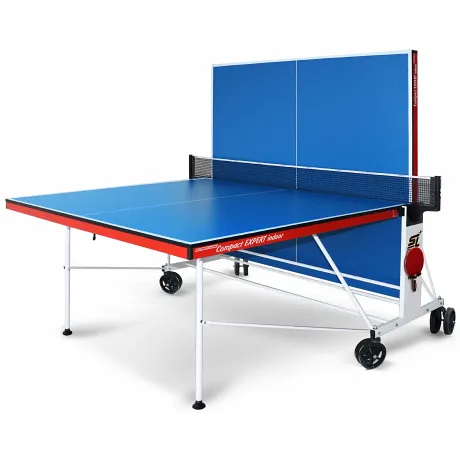Теннисный стол Start Line Compact Expert Indoor синий (с сеткой) - Фото 3