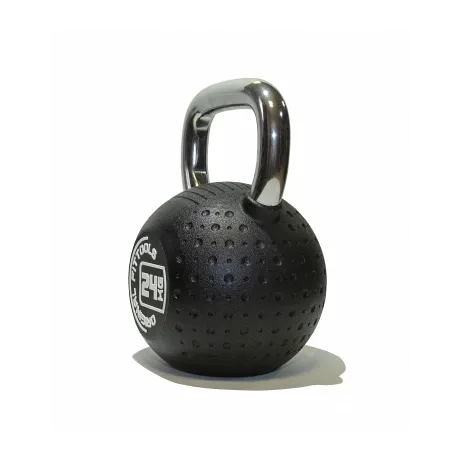 Гиря OriginalFitTools 24 кг с хромированной ручкой полиуретановая (CPU) - Фото 2