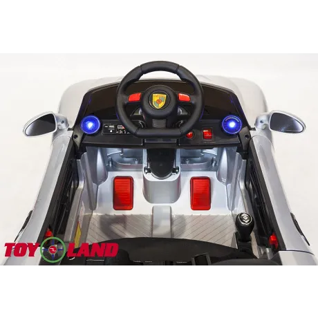 Электромобиль ToyLand Porsche Sport mini BBH 7188 серебро (краска) - Фото 7