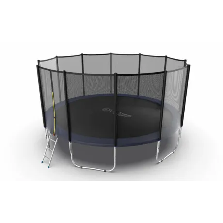 Батут с внешней сеткой и лестницей EVO JUMP External 16ft (Blue) - Фото 2