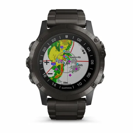Авиационные часы Garmin D2 DELTA PX для пилотов (ремешок титан) - Фото 2