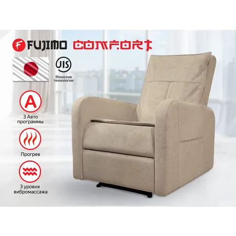 Массажное кресло реклайнер с механическим приводом FUJIMO COMFORT CHAIR F3005 FMF Ваниль (Sakura 4)
