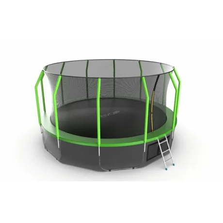 Батут с внутренней сеткой и лестницей EVO JUMP Cosmo 16ft (Green)+ нижняя сеть - Фото 4