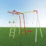 Дачный комплекс Лесная поляна 3 + ПЛАСТИКОВЫЕ качели Romana R 103.26.05 (белый,красный,желтый) - Фото 3