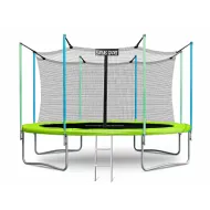 Батут Atlas Sport 374 см (12 ft) с внутренней сеткой и лестницей GREEN