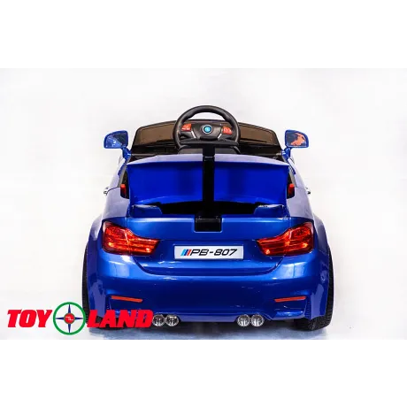 Электромобиль ToyLand BMW 3 PB 807 синий (краска) - Фото 8