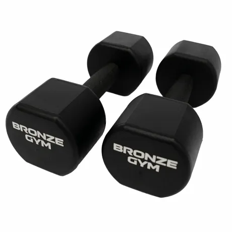 Набор термополиуретановых гантелей Bronze Gym, 1-10 кг - 10 пар, шаг 1 кг - Фото 2