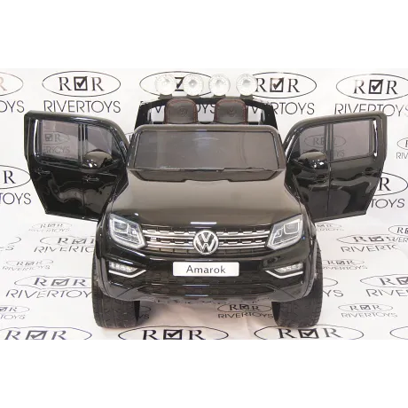 Электромобиль RiverToys VOLKSWAGEN-AMAROK-M999MM Black - Фото 5
