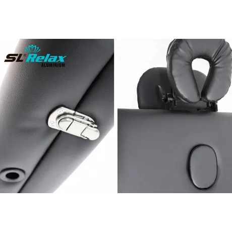 Массажный стол складной START LINE Aluminium (черный) - Фото 4