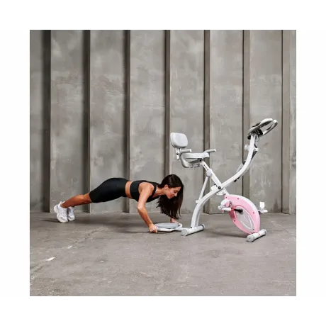 Велотренажер X-Bike DFC DavCreator Max PRO, бело-розовый - Фото 27
