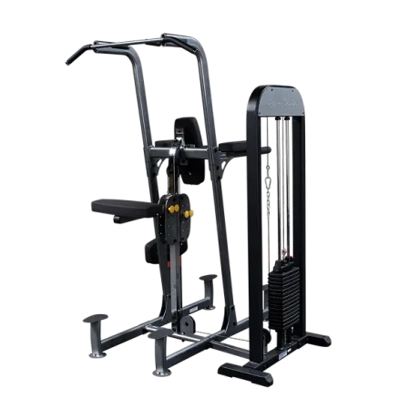 Блочный тренажер турник-брусья-отжимания с противовесом Body Solid FCD-STK с весовым стеком 95 кг
