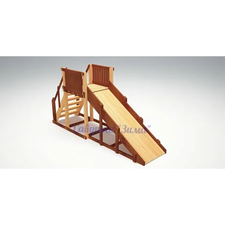 Зимняя деревянная  горка Савушка "Зима-2" - Фото 3