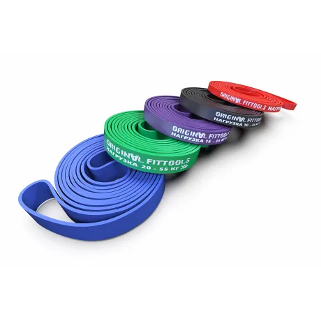 Эспандер ленточный OriginalFitTools нагрузка 20 - 55 кг - Фото 6