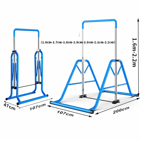 Турник для подростков DFC GA002 складной голубой - Фото 4