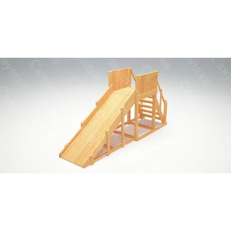 Зимняя деревянная горка Савушка "Зима wood-2" - Фото 2
