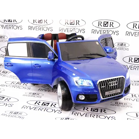 Электромобиль RiverToys AUDI Q5 Blue - Фото 24