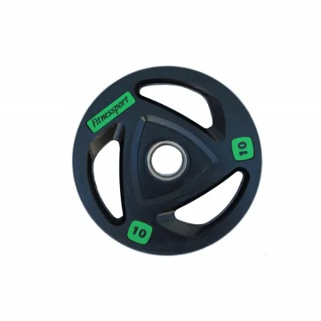 Диск олимпийский обрезиненный черный Fitnessport RCP17-10
