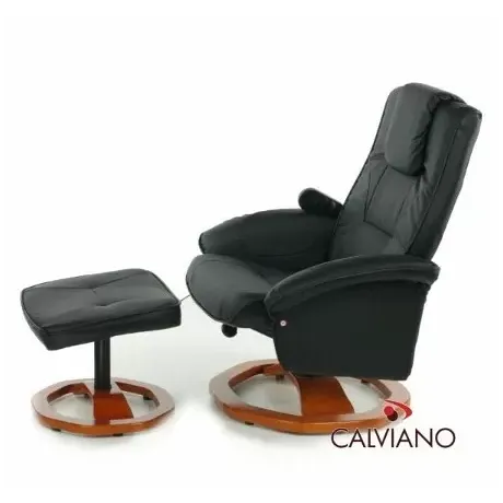 TV-кресло Calviano 92 с пуфом (черное, массаж)