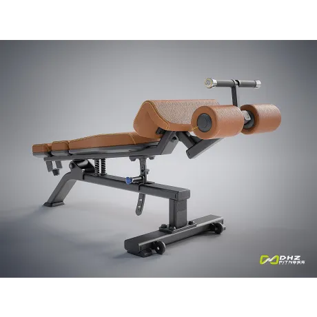 Скамья для пресса регулируемая DHZ Adjustable Decline Bench E-1037В - Фото 4