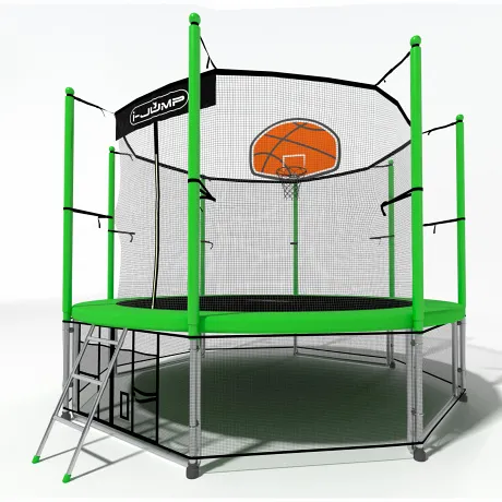 Батут i-Jump Basket 14ft green - Фото 4