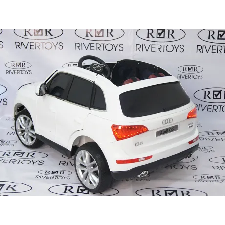 Электромобиль RiverToys AUDI Q5 White - Фото 8