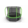Батут с внутренней сеткой и лестницей EVO JUMP Cosmo 12ft (Green) + нижняя сеть - Фото 4