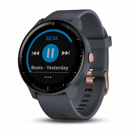 Умные часы с встроенным GPS Garmin VIVOACTIVE 3 MUSIC синий гранит