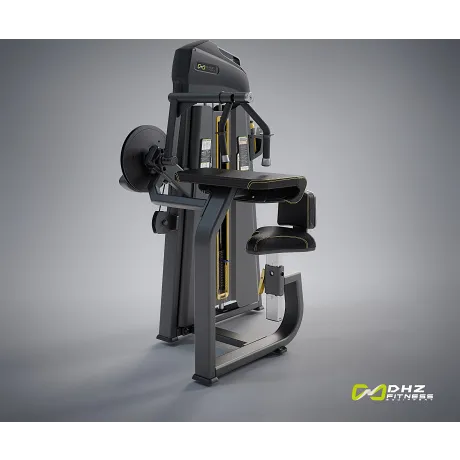 Трицепс-машина сидя. Прямая парта DHZ Seated Tricep - Flat Стек 105 кг E-1027В - Фото 5