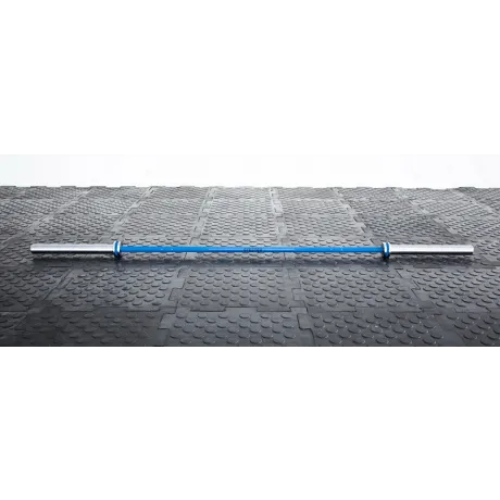 Цветной гриф для функционального тренинга STECTER 20 кг (тренировочный, цвет - синий/хром) - Фото 4