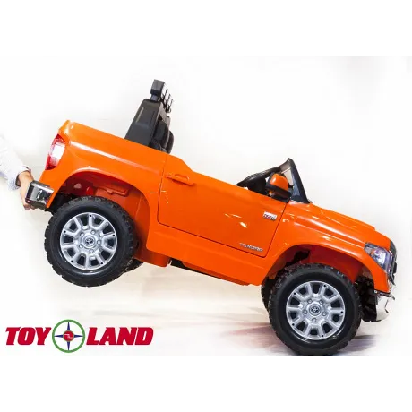 Детский электромобиль ToyLand TOYOTA TUNDRA MINI оранжевый - Фото 9