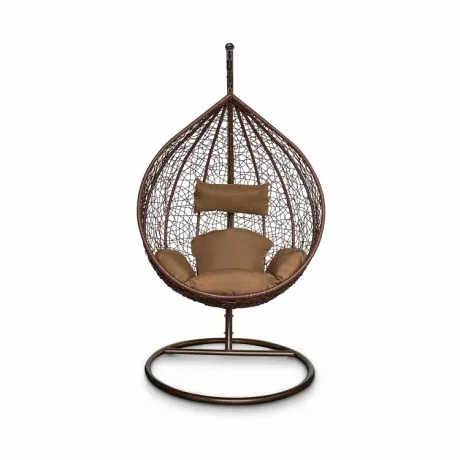 Подвесное кресло KVIMOL KM 0001 малая коричневая корзина - Фото 2