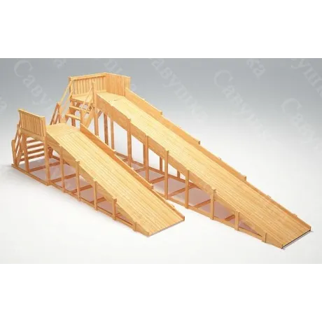 Зимняя деревянная горка Савушка "Зима wood-7"